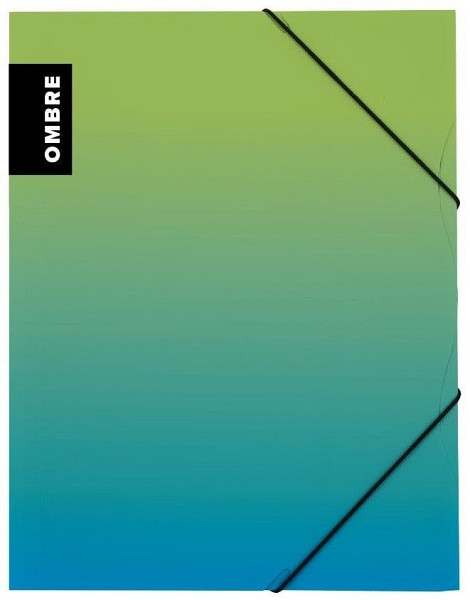 Sloha s gumou A4 PP OMBRE zelená