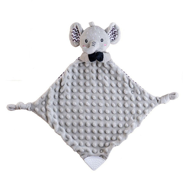 Slon usínáček kousátko/chrastítko plyš