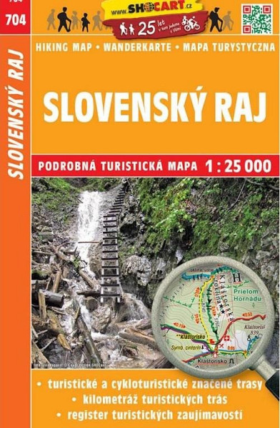 Slovenský Raj 1:25T/704 Turistická mapa SHOCart