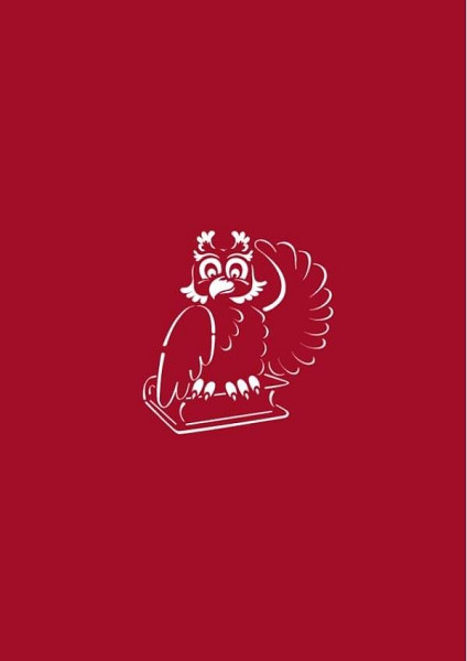 Složka univerzální, A4, motiv sova, bordó