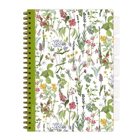 Spirálový sešit A4 s pořadačem Květiny
