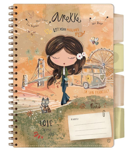 Spirálový sešit A5 s pořadačem Anekke