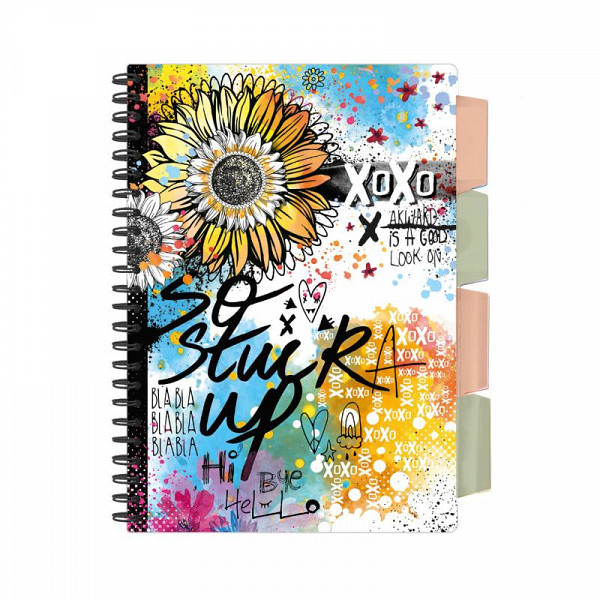 Spirálový sešit A5 s pořadačem - XOXO