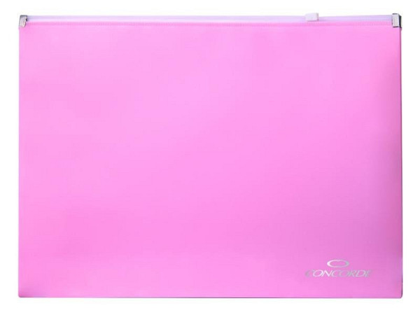 Spisové desky CONCORDE se zipem A4 - pastel růžová