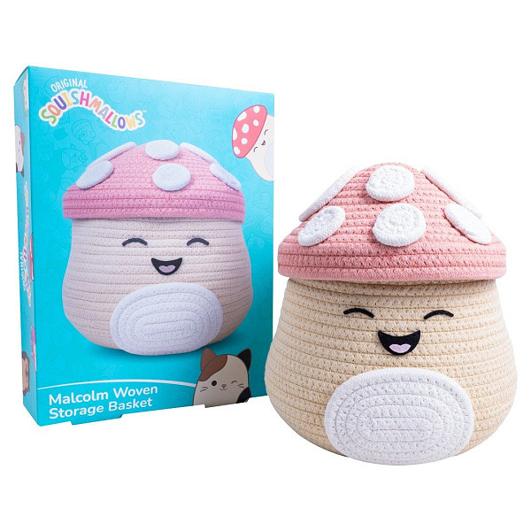 Squishmallows FIZZ Úložný koš - Hříbek Malcolm