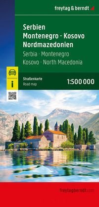 Srbsko - Černá Hora - Kosovo - Severní Makedonie 1:500 000 / automapa