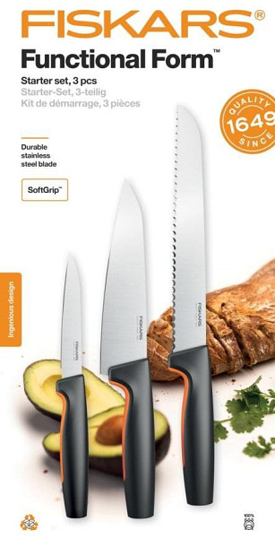 Startovací sada 3 nožů Fiskars Functional Form
