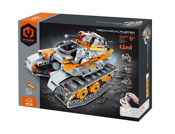 Stavebnice 4v1 programovatelný tank 554 dílků