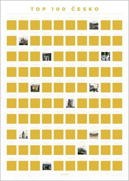 Stírací plakát TOP 100 Česko