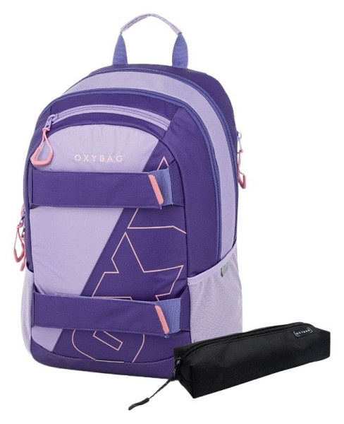Studentský batoh + etue OXY SPORT Half Violet