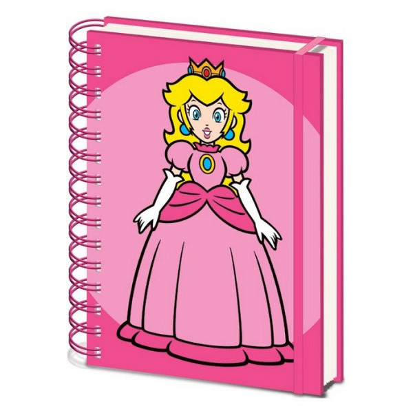 Super Mario Blok kroužkový A5 - Peach