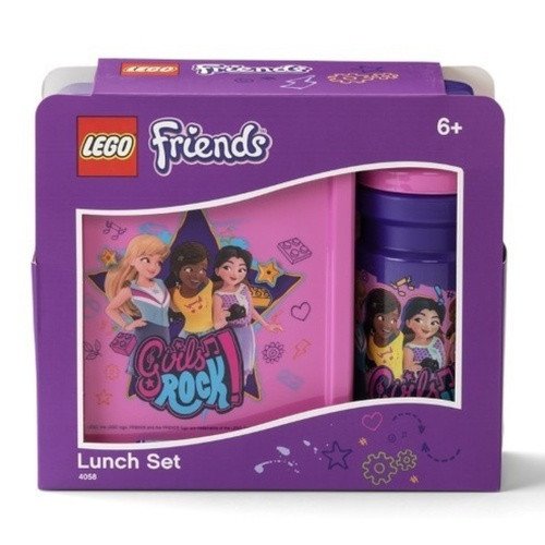 Svačinový set LEGO Friends Girls Rock (láhev a box) - fialová