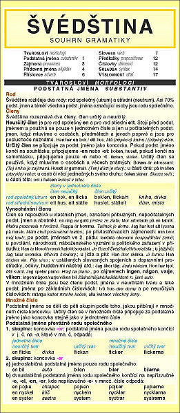 ŠVÉDŠTINA souhrn gramatiky