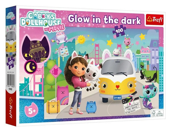 Svítící puzzle Gábinin kouzelný domek 100 dílků