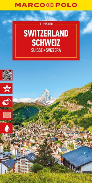 Švýcarsko 1:275 000 / cestovní mapa MARCO POLO