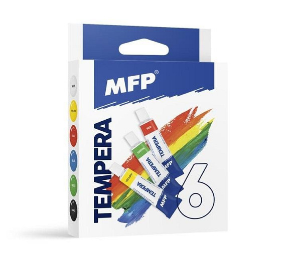 Temperové barvy - sada 6 ks