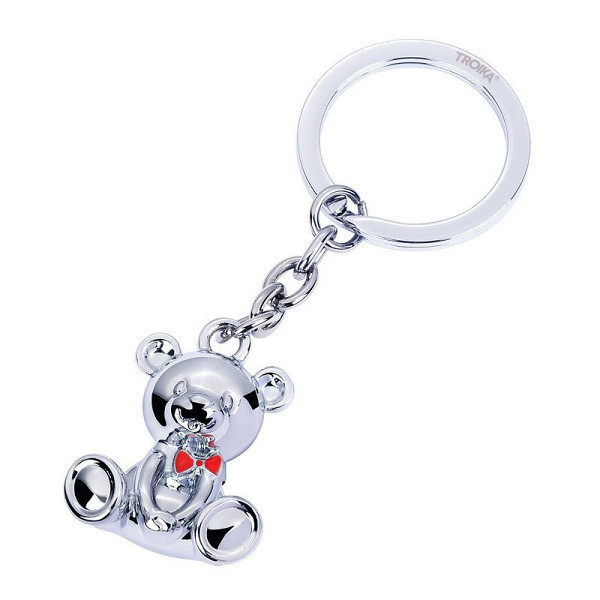 Troika klíčenka - medvídek (kovová, mix barev)