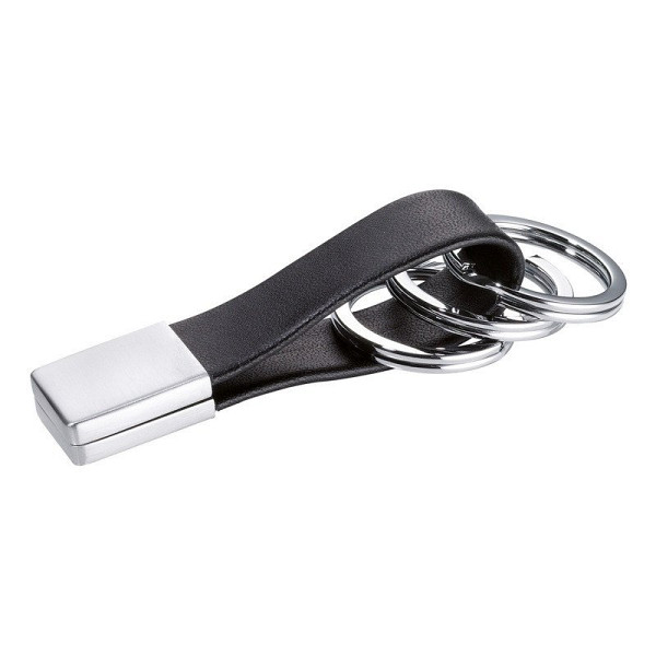 Troika klíčenka - s koženým poutkem 