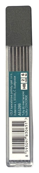 Tuhy do mechanické tužky HB, 2mm, 6ks