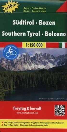 Turisticá mapa Jižní Tyrolsko