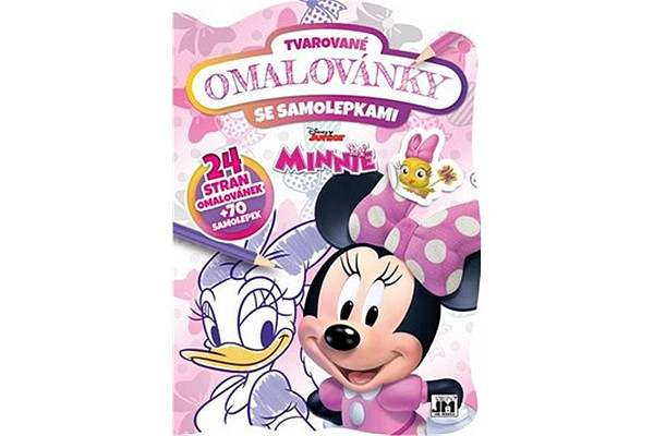 Tvarované omalovánky se samolepkami - Minnie