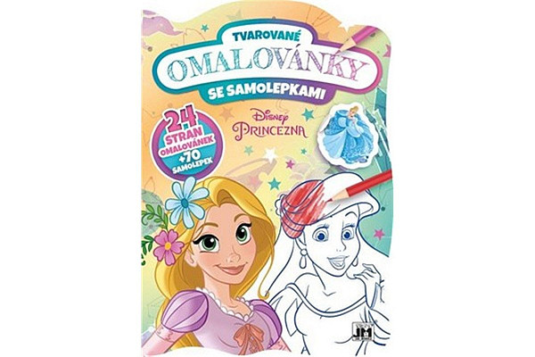 Tvarované omalovánky se samolepkami - Princezny