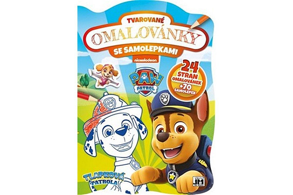 Tvarované omalovánky se samolepkami - Tlapková patrola
