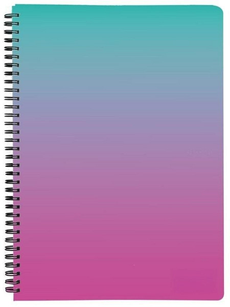 Twin wire blok A4 PP OMBRE růžová