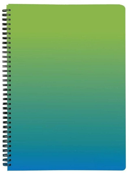 Twin wire blok A4 PP OMBRE zelená