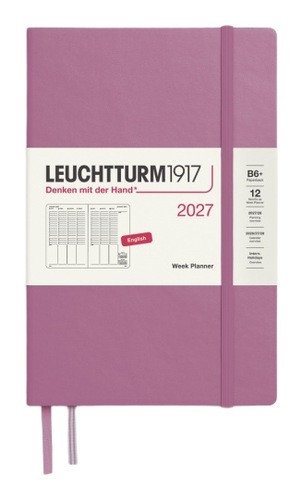 Týdenní plánovač Dusty Rose, Paperback B6+ 2027, anglicky