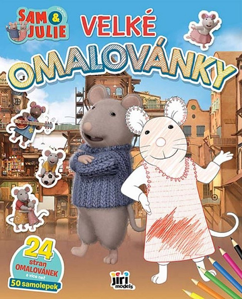 Velké omalovánky Dům myšek Sam  Julie