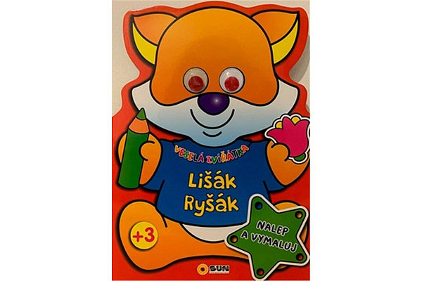 Veselá zvířátka Lišák Ryšák - Nalep a Vymaluj