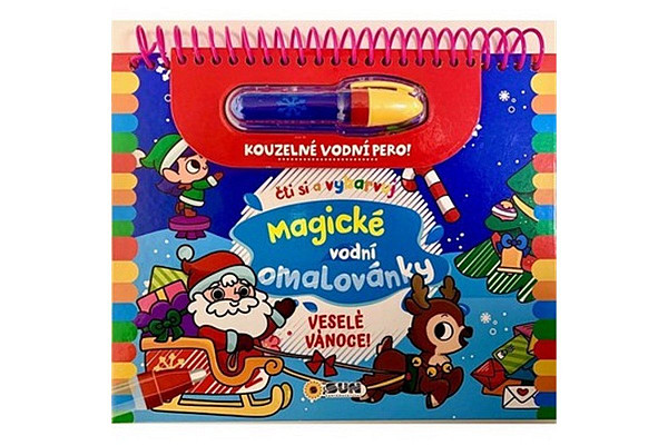 Veselé Vánoce - Čti a vybarvuj Magické vodní omalovánky
