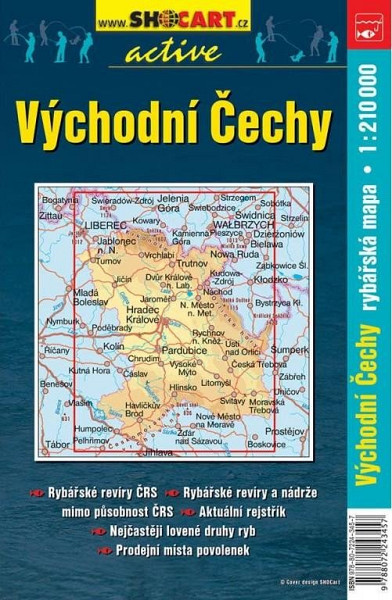 Východní Čechy, rybářská mapa