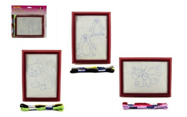 Vyšívání obdélníkový rámeček/3 příze