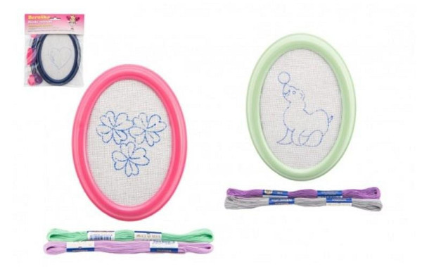 Vyšívání rámeček s předlohou/2 příze/mix barev