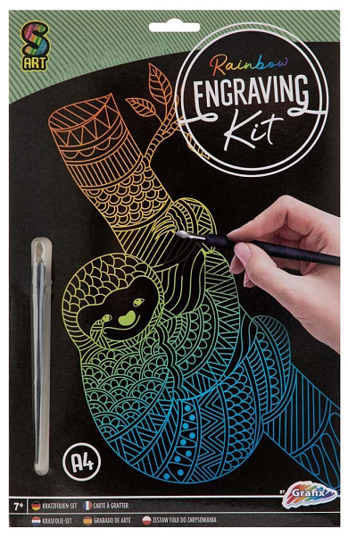 Vyškrabávací sada A4 - Lenochod