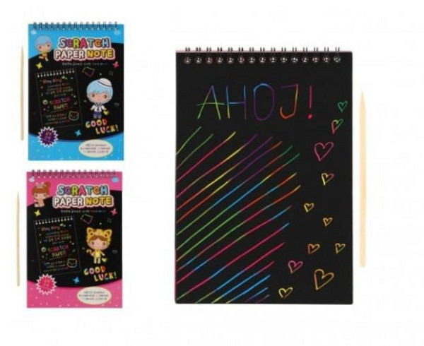 Vyškrabovací notes barevný/10 listů