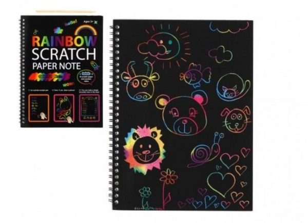 Vyškrabovací notes duhový/10 listů