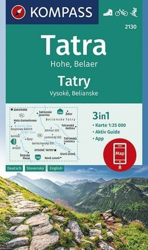 Vysoké Tatry, Belaer, Tatry, Vysoké, Belianske 1:25 000 / turistická mapa 2130