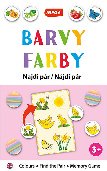 Výuková hra (krabička) Najdi pár - Barvy / Farby