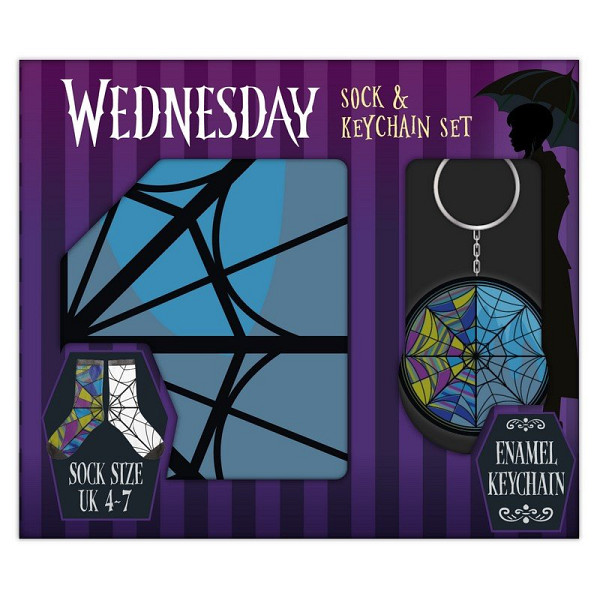 Wednesday dárkový set klíčenka a ponožky