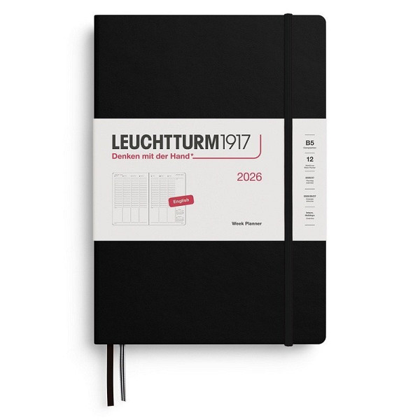 Week Planner 2026 Composition (B5) Black
