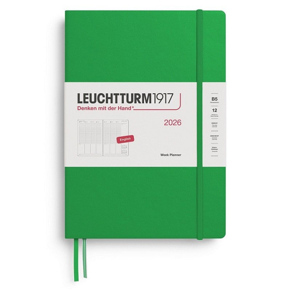 Week Planner 2026 Composition (B5) Spring Leaf