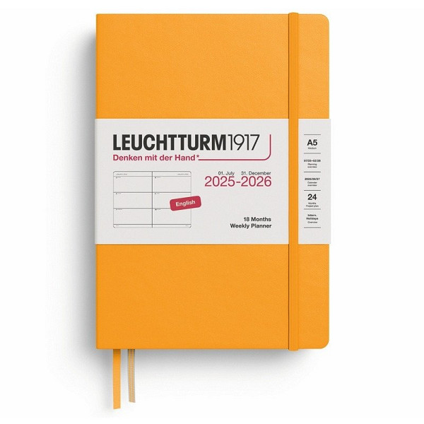 Weekly Planner 2026 Medium (A5) 18 Months Rising Sun