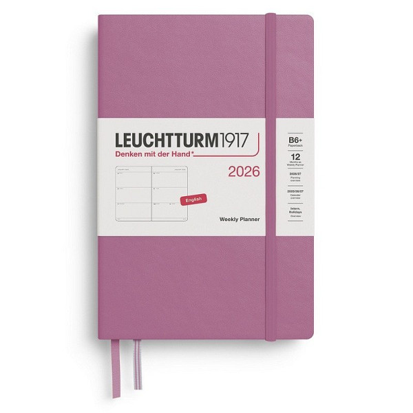 Weekly Planner 2026 Paperback (B6+) Dusty Rose