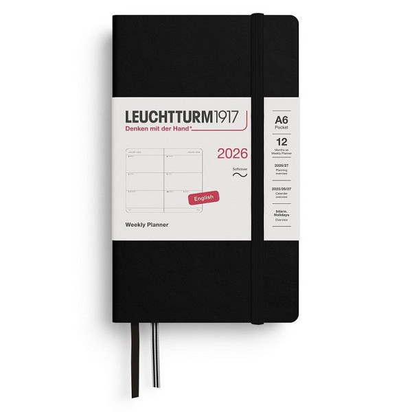 Weekly Planner 2026 Pocket (A6) Black