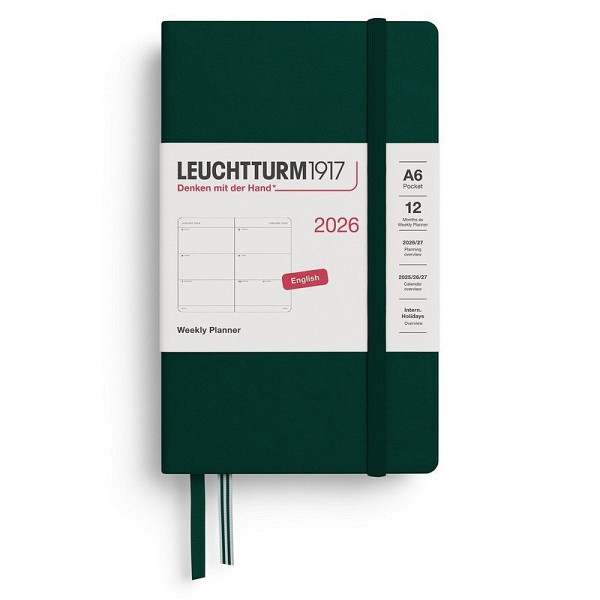 Weekly Planner 2026 Pocket (A6) Forest Green