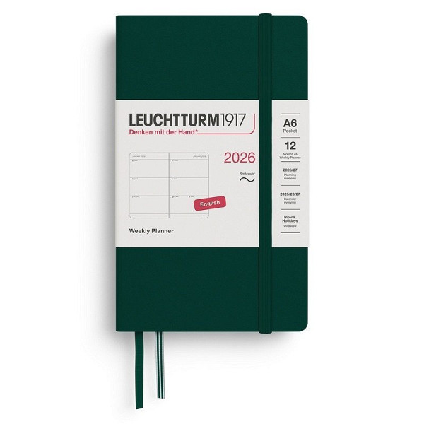 Weekly Planner 2026 Pocket (A6)  Forest Green