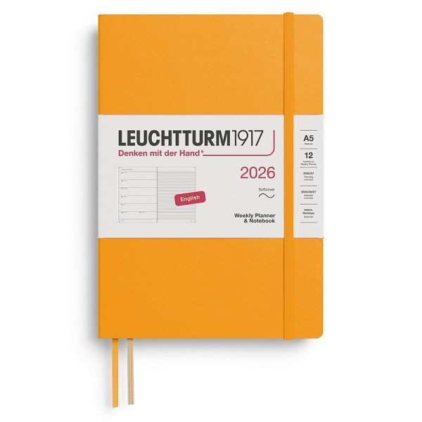 Weekly Planner & Notebook 2026 Medium (A5) Rising Sun